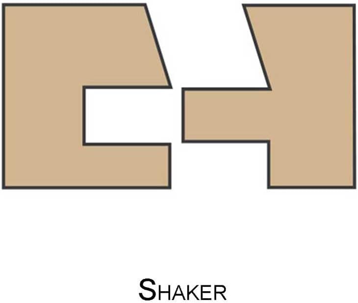 1010 MLCS Shaker Stacked Rail and Stile Shaper Cutter Set, 3/4' Bore
