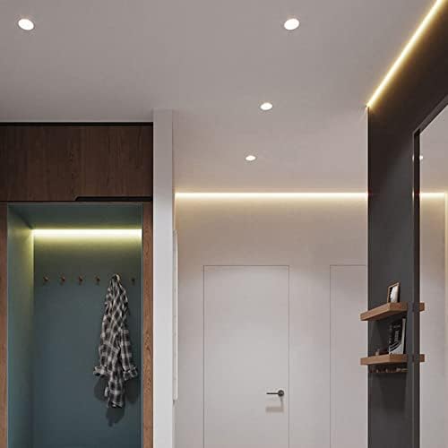 8 Pack Ultra Thin LED Recessed Downlight Fixtures, 2.5-8 Inch, 3W-18W, Adjustable Color Temperature 3000K/6000K, Flush Mount Indoor Ceiling Lights for Closet & Living Room