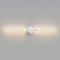 Modern Linear LED Wall Light, Geometric Long Strip Wall Lighting Fixtures, Dimmable Ultra-Thin Metal Wall Sconces with Remote, Indoor Decorative Wall Amp for Bedroom Bedside