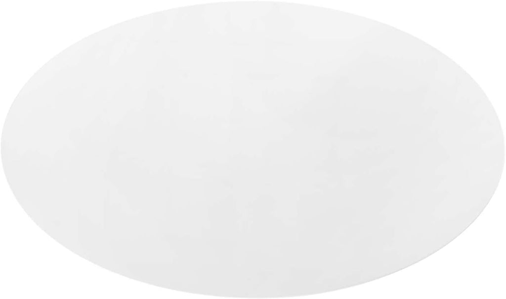 Modway Lippa 60' Oval-Shaped Mid-Century Modern Dining Table with White Wood Top and Gold Base