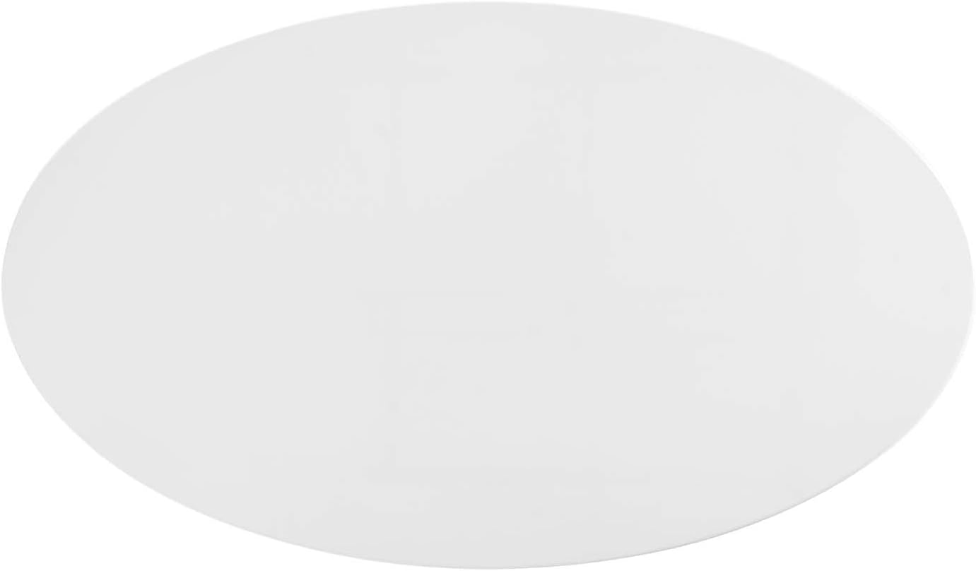 Modway Lippa 48' Mid-Century Modern Dining Table with Oval Top and Pedestal Base in White