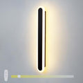 Dimmable LED Wall Sconce with Remote Control - Modern Long Oval Indoor Lighting Fixture, 3000K-6500K Adjustable Brightness, Ideal for Bedroom, Corridor, and Reading Areas