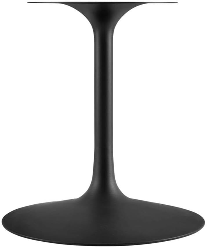 Modway Lippa 78' Oval-Shaped Mid-Century Modern Dining Table with Artificial Marble Top and Black Base