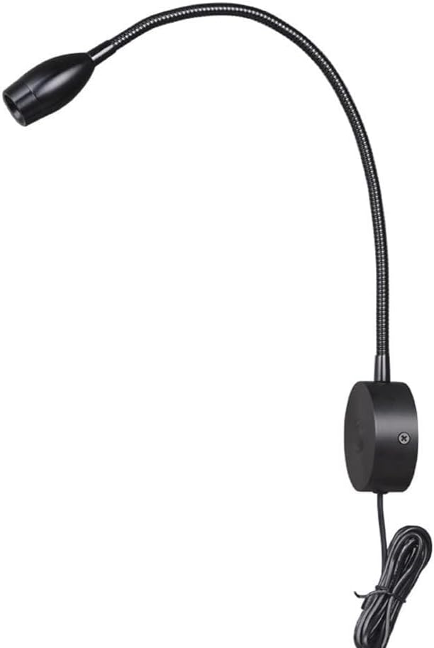 Gooseneck Spotlight Dimmable 3W LED Plug in Wall Light with Touch Switch, Headboard Reading Lamp, Dimming Lights, Wall Mount Accent Lamps Indoor Oration Wall Sconces