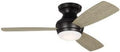 Monte Carlo 3IKR44AGPD Ikon 44' Dry Locations Flush Mount/Hugger Ceiling Fan with LED Light Kit and Hand Remote, 3 Light Grey Weathered Oak Blades, Aged Pewter