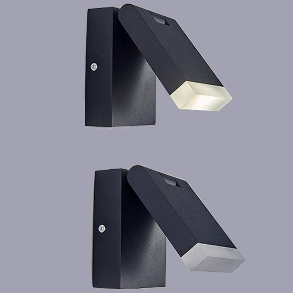 Wall Sconces, Modern 5w LED Wall Sconce Rotatable Flush Mount Wall Lamp, Aluminum Wall Spotlights Indoor Wall Lamps Compatible with Bedroom Bedside Corridor Loft Warm White Lighting Fixtures LILIHAOHA