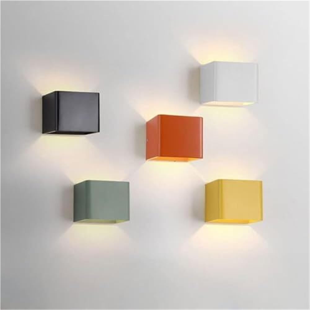 Wall Sconce Modern Up Down Indoor Spotlight Energy Efficient Lamp Stylish Lighting Fixture Decorative Ambient Accent for Living Room Bedroom Hallway Home Use(Orange-3000k)