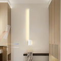LED Wall Lamps with Remote Control, Dimmable Spotlight, Long Aluminium Strip for Bedroom, Stairs, Living Room, 80cm White - Modern Indoor Lighting Solution