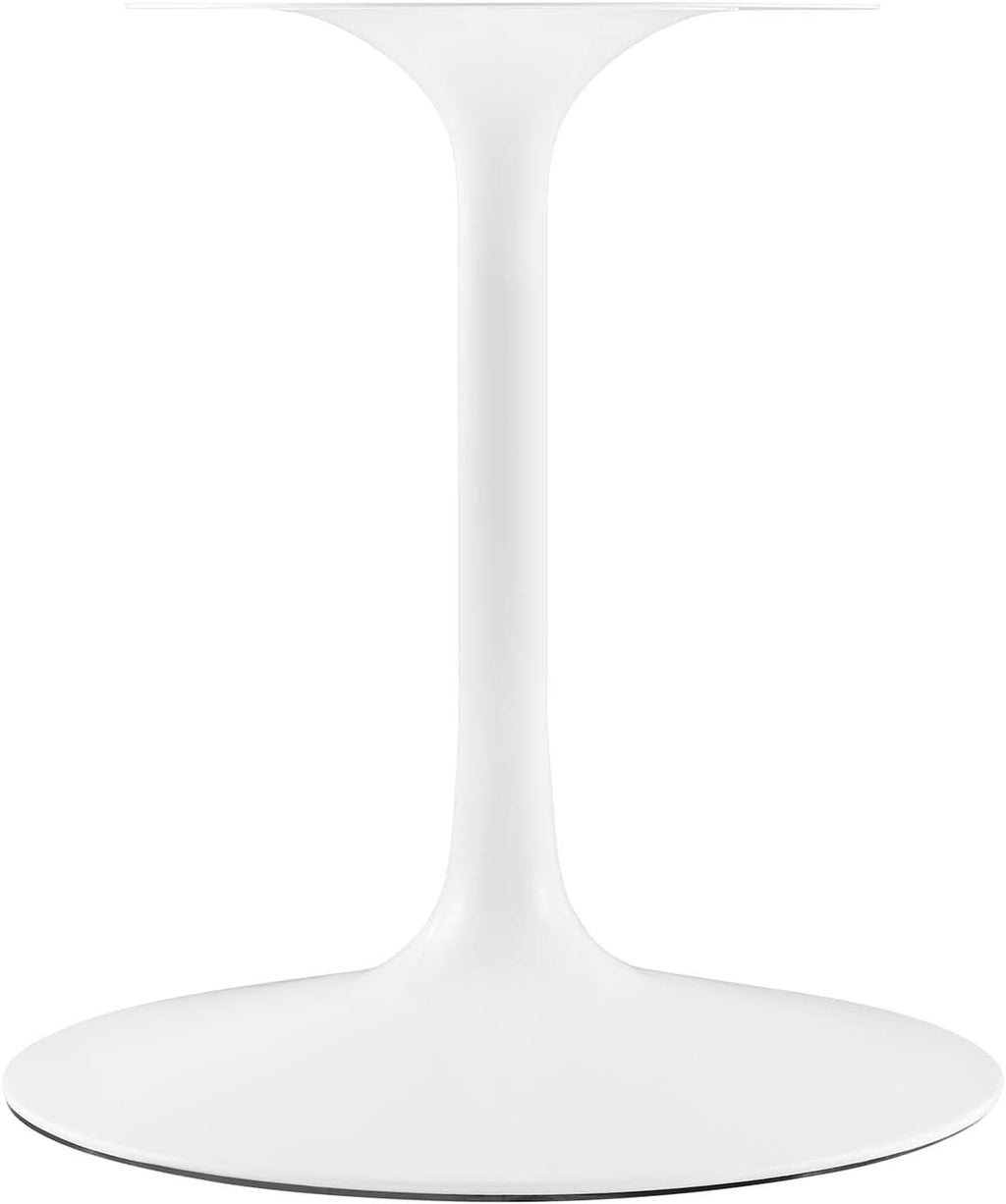 Modway Lippa 60' Mid-Century Modern Dining Table with Rectangle Top and Pedestal Base in White