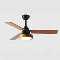 Wood Remote Ceiling Fan with Lights 42 Inch Dimmable Ceiling Fan Light 6 Speed LED Bedroom Living Room Ceiling Fan 3-Blade Outdoor Ceiling Fans for Patios with Light