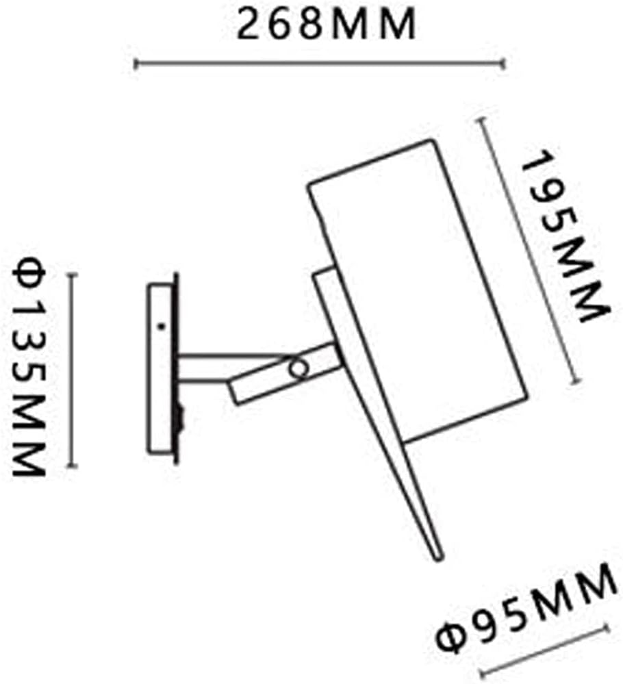 Swing Arm Wall Sconce Light, Modern Wooden Decorative 180° Adjustable Wall Fixture with Switch, Indoor Spotlight Lamp, Bedside Reading Lamp for Living Room Bedroom Vanity Bathroom Study