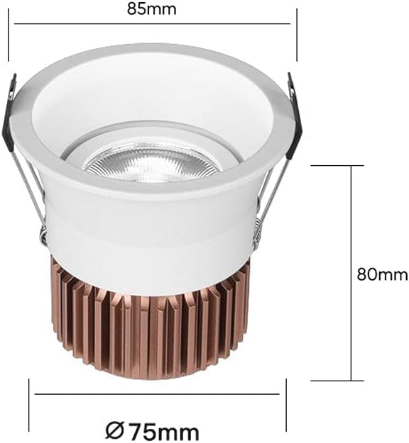 Spotlights,Modern Flush Mount Ceiling Spotlight Indoor Adjustable Downlight, 12W Led Recessed Lighting Fixture, Directional Spotlights Aent Lamps for Corridor Kitchen Living Room/3000K