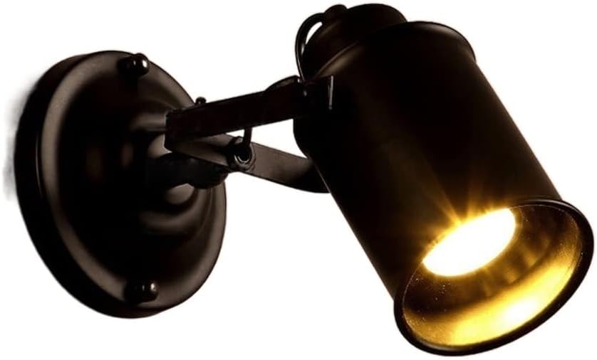 Fashion Spotlight Retro Industrial Wind Industrial Plug in Wall Sconces Wall Lamp Black Metal Shade Wall Light Fixtures E27 Base for Restaurant/bar/Study/Front Mirror Indoor and Outdoor