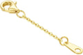 10k 14k Real Gold 1'/1.5'/2'/2.5'/3'/4'/5' Necklace Extender, Necklace Bracelet Extender Chain, Durable Gold Extender Chain, Adjustable Extension Chain for Necklace Bracelet Anklet