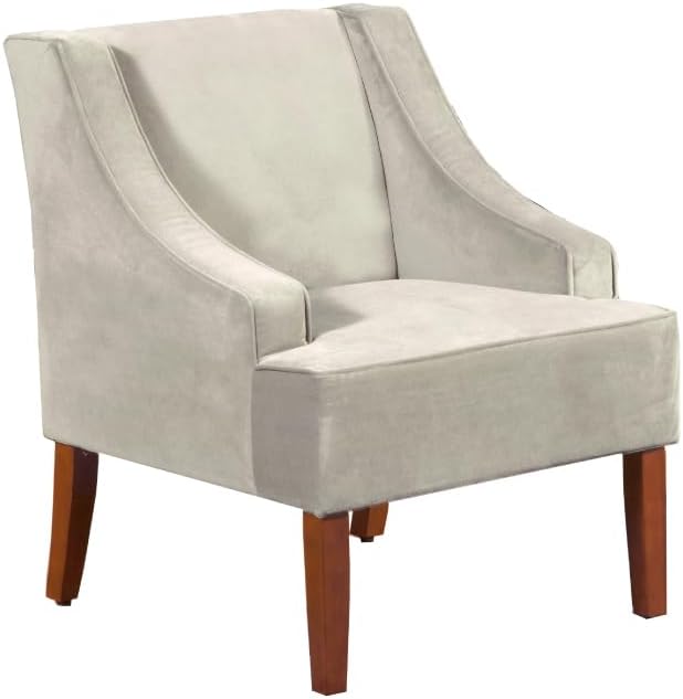 HomePop Classic Swoop Arm Accent Chair - Gray Velvet