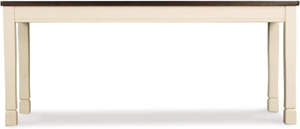 Signature Design by Ashley Whitesburg Cottage Rectangular Dining Bench, Brown & Antique White