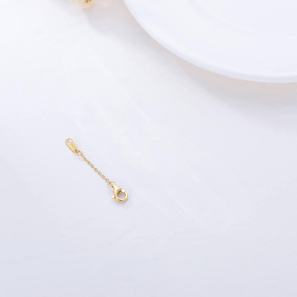 18k Gold 1'/2'/3' Necklace Extender Chain, Durable Strong Removable Gold Chain Extender, Real Gold Extension Chain for Necklace Bracelet Anklet