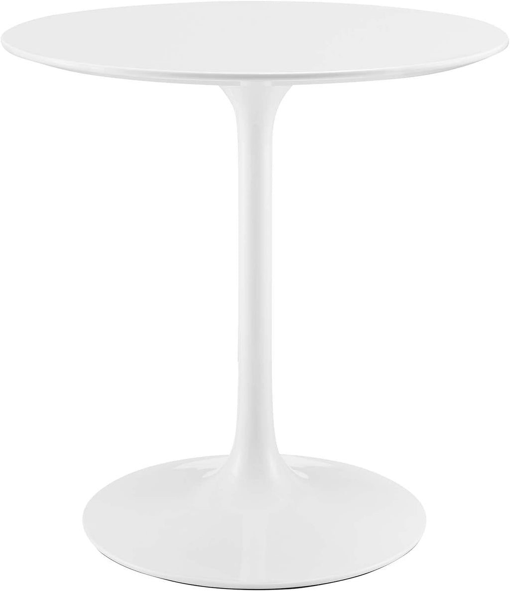 Modway Lippa Round 28' Mid-Century Modern Dining Table in White