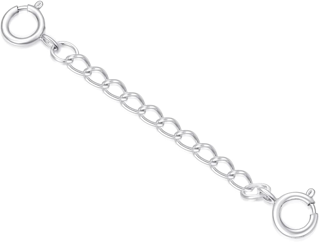10k Real Gold 1'/1.5'/2'/3'/4' Necklace Extender Chain, Durable Strong Removable Gold Chain Extender, 10k Gold Adjustable Extension Chain for Necklace Bracelet Anklet