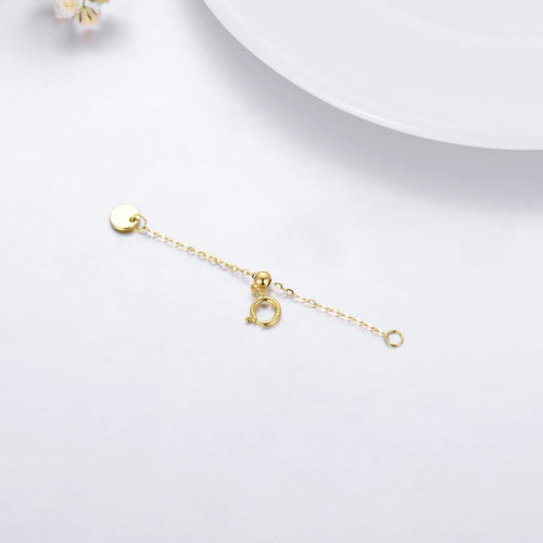10k 14k Real Gold 1'/1.5'/2'/2.5'/3'/4'/5' Necklace Extender, Necklace Bracelet Extender Chain, Durable Gold Extender Chain, Adjustable Extension Chain for Necklace Bracelet Anklet