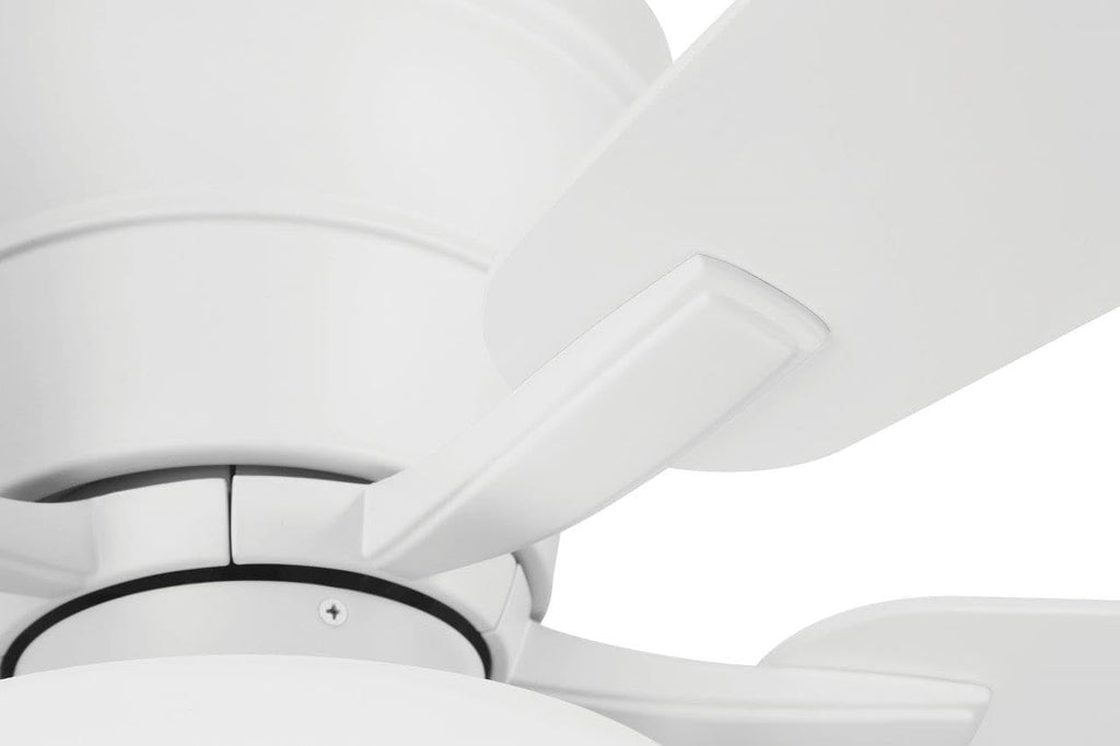 Craftmade 52' Wheeler Indoor Flush Mount 5 Blade White Finish Ceiling Fan with Single Bowl Light