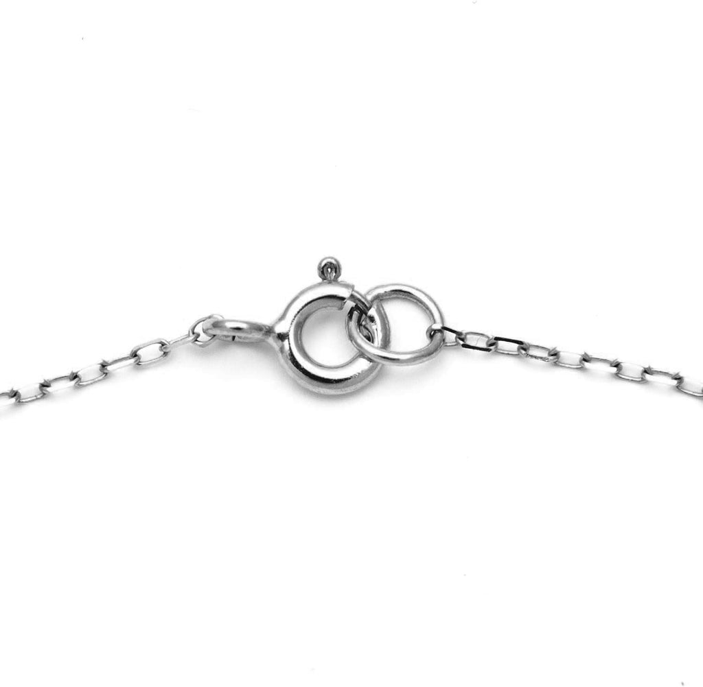 Belacqua Cultured Freshwater Pearl Station Necklace in 10K White or Yellow Gold,Size 6MM-7MM, 18 Inches Dainty Cable Chain, Real Jewelry for Women, Gift Box Included