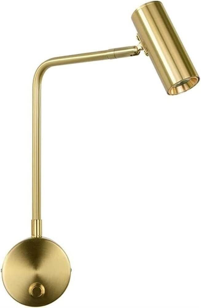 Wall Sconce Lights Adjustable 7W 180°+180°Rotation Metal Study Room Lighting LED Bedside Reading Lamp Indoor Spotlight Bedroom Mini Night Light (3000K w(3000k Warm Light)
