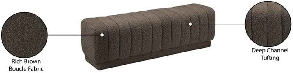 Meridian Furniture Heathrow Brown Ottoman/Bench