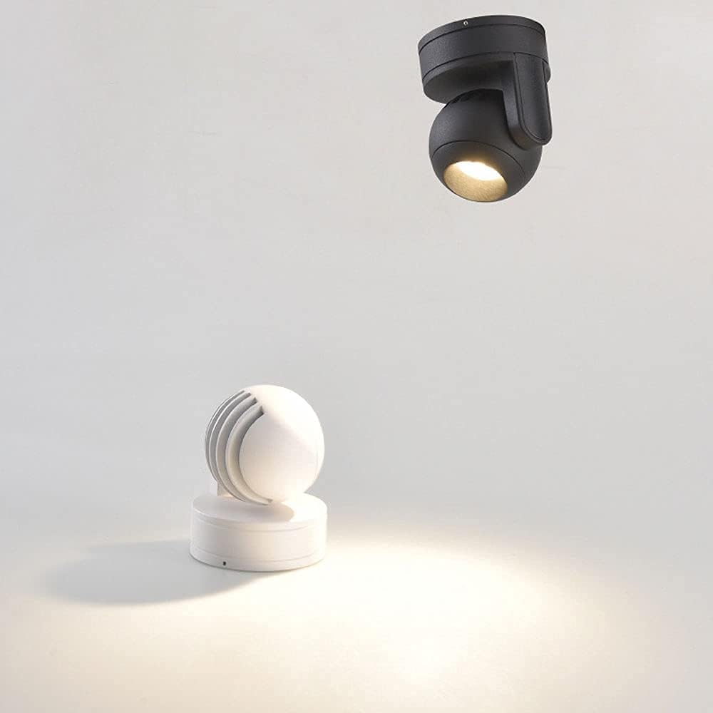 Ceiling Lighting 350° Adjustable Monopoint Light Fixture LED Ceiling Spotlight, Indoor Gallery Picture Lighting, Mounted Directional Spot Lights for Kitchen Hallway Living