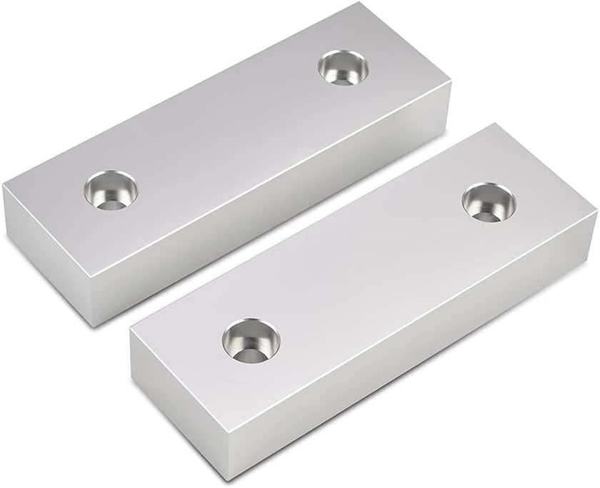 10 Set 20pcs 6 x 2 x 1 Soft Jaws Set Standard Machinable Aluminum Compatible with Kurt 6' Vise Jaws