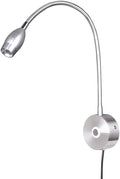 Gooseneck Spotlight Dimmable 3W LED Plug in Wall Light with Touch Switch, Headboard Reading Lamp, Dimming Lights, Wall Mount Accent Lamps Indoor Oration Wall Sconces