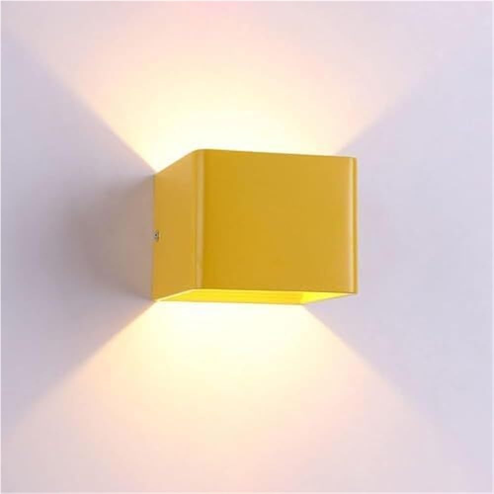 Wall Sconce Modern Up Down Indoor Spotlight Energy Efficient Lamp Stylish Lighting Fixture Decorative Ambient Accent for Living Room Bedroom Hallway Home Use(Yellow-3000k)