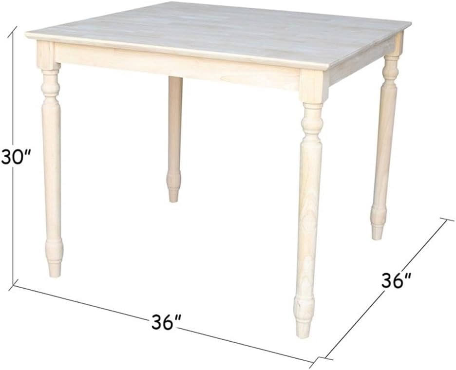 International Concepts Solid Wood Top Dining Table in Natural