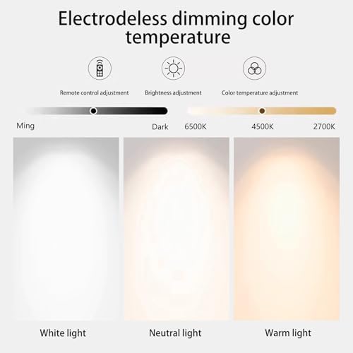 LED Wall Lamps with Remote Control & Dimming, Long Strip Aluminium Spotlight for Bedroom, Stairs, Living Room - 80cm White, Modern Indoor Lighting Solution