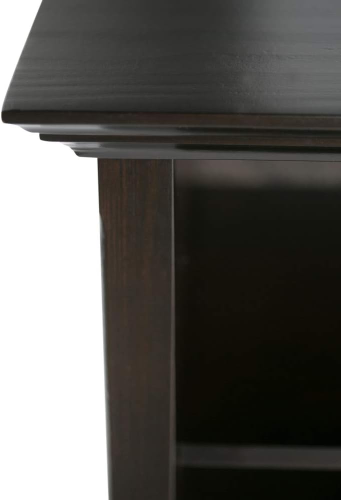 SIMPLIHOME Amherst Bookcase - 44 inch Tall Multi-Cube Solid Wood Cube Organizer in Hickory Brown, Transitional Bookcase Storage for Living Room, Study or Office with Fixed Shelves and Tapered Legs