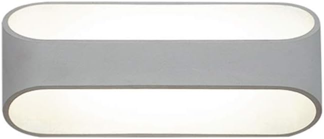 LED Wall Sconce Modern Wall Lamp Up and Down Lighting Fixtures, Aluminum Spotlights Indoor Sconces for Living Room Bedroom Hallway, Double Bevel White Metal Wall Light