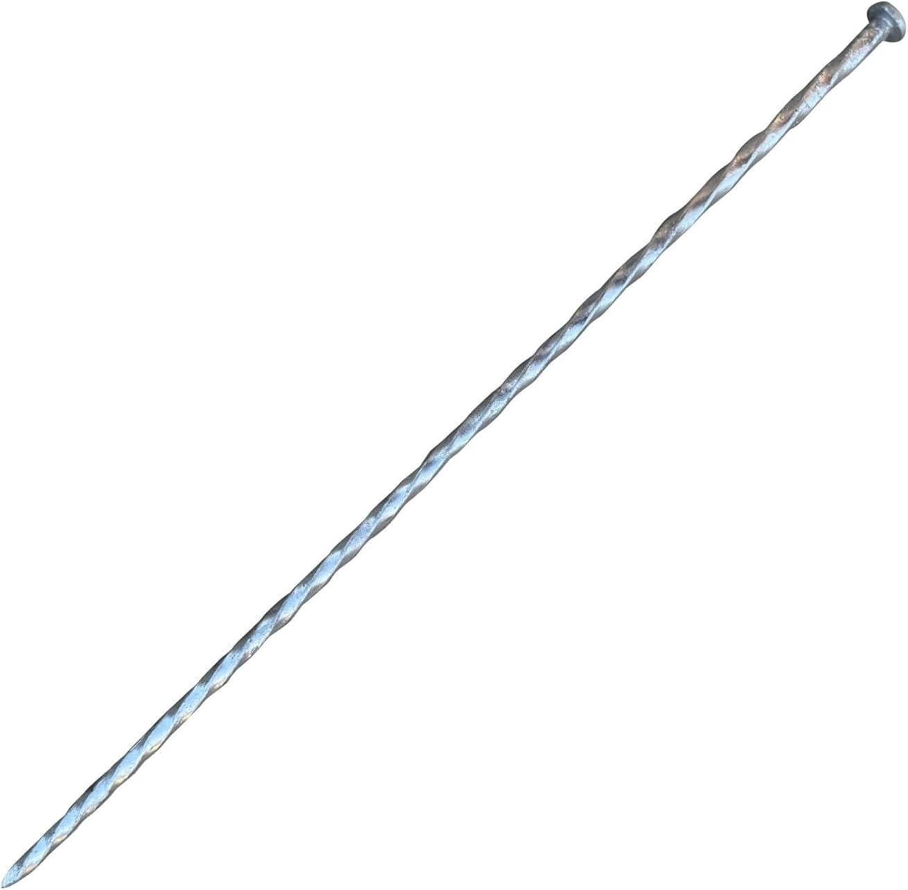 Sandbaggy 18' Heavy Duty Galvanized Artificial Turf Stakes - Spiral Landscape Nails - Ground Spikes/Pins, Synthetic Grass, Lawn, Edging, Weed Barrier Fabric (18 inch - Ultra Heavy Duty, 150, Count)