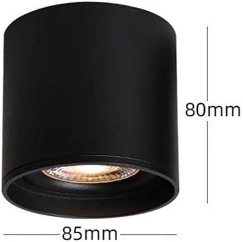 12 W Led Ceiling Spotlight, Indoor Spotlight,30° Adjustable Ceiling Downlight Wall Lamp, Aluminum Cylindl Spot Light for Kitchen Hallway Bedroom Dining Room Office Corridor 3000 K Wh