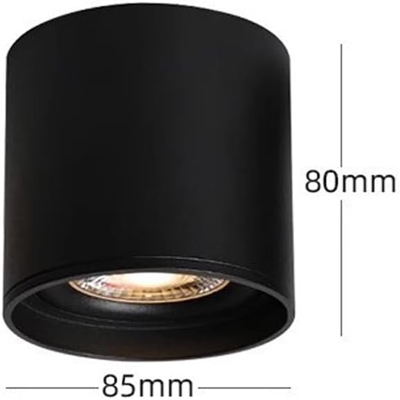 12 W Led Ceiling Spotlight, Indoor Spotlight,30° Adjustable Ceiling Downlight Wall Lamp, Aluminum Cylindl Spot Light for Kitchen Hallway Bedroom Dining Room Office Corridor 3000 K Wh