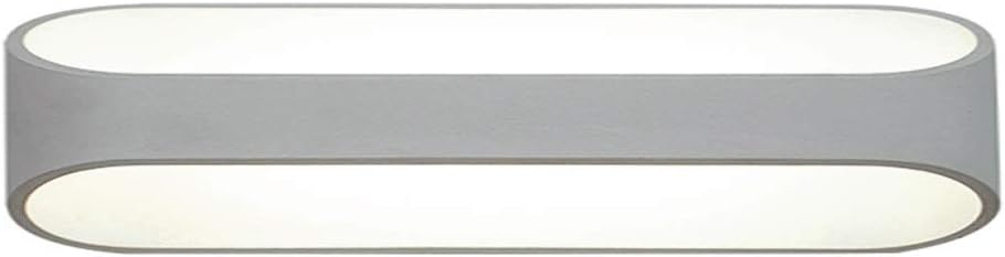 LED Wall Sconce Modern Wall Lamp Up and Down Lighting Fixtures, Aluminum Spotlights Indoor Sconces for Living Room Bedroom Hallway, Double Bevel White Metal Wall Light