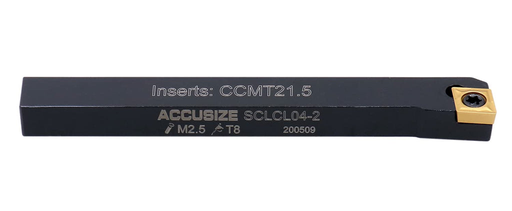 Accusize Industrial Tools 1/4'' Shank 7 Pc Indexable Carbide Turning Tool Set in Fitted Box, 2387-2001