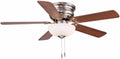 Wind River Fans WR1453N Frisco - 5 Blade Hugger Ceiling Fan with Light Kit in Traditional Style-12.2 Inches Tall and 44 Inches Wide, Finish Color: Nickel