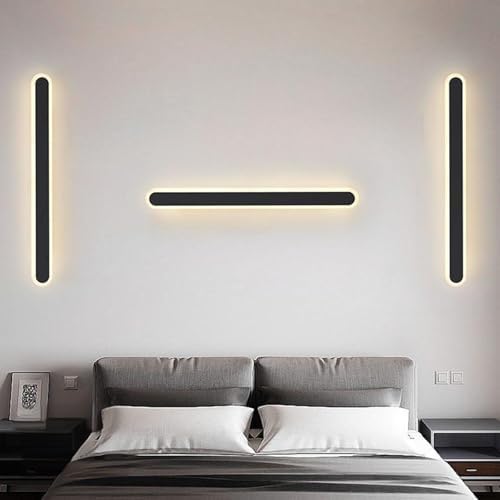 Dimmable LED Wall Light with Remote, Modern Aluminum Long Oval Sconce, 3000K-6500K Adjustable Brightness, Ideal for Bedroom, Corridor, Reading & Bedside Lighting