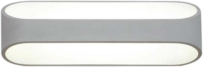 LED Wall Sconce Modern Wall Lamp Up and Down Lighting Fixtures, Aluminum Spotlights Indoor Sconces for Living Room Bedroom Hallway, Double Bevel White Metal Wall Light