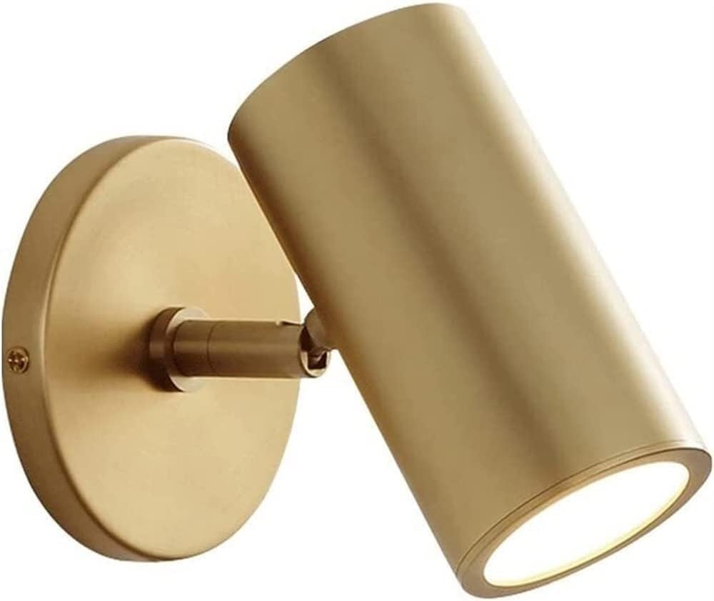 Brass Wall Sconce Rotating Adjustable E27 Reading Light Minimalist Indoor Spotlight Bedside Bedroom Lighting