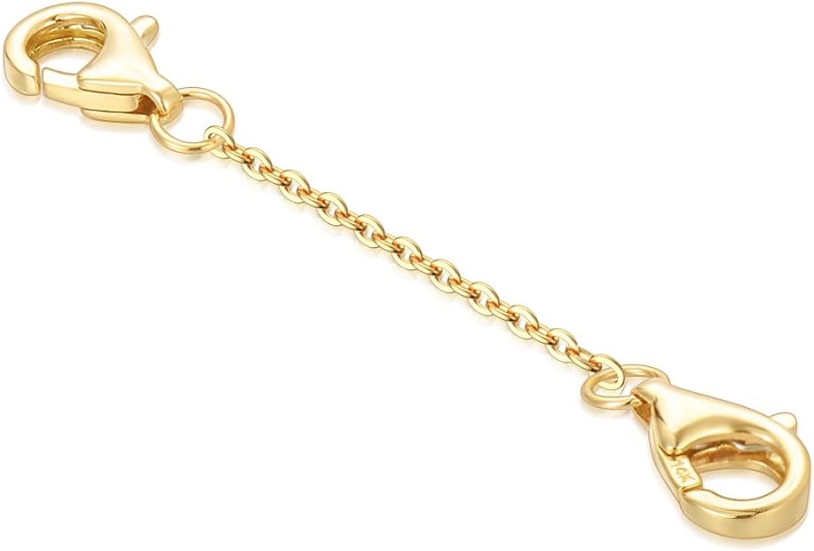 14k Gold Necklace & Bracelet Extender Chain, Adjustable Extension Chain for Necklace & Anklet