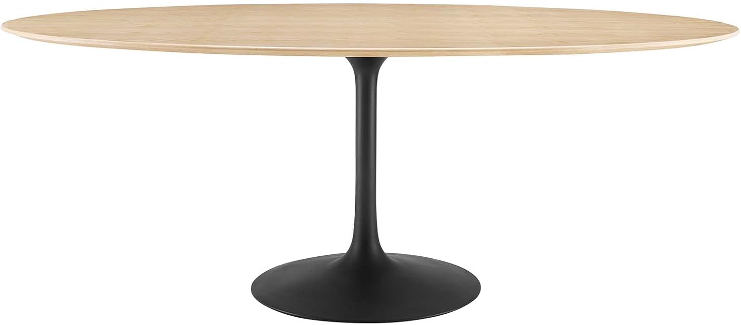 Modway Lippa Dining Table, 78', Black Natural