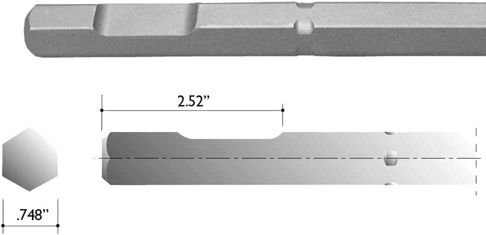Champion Chisel, Carbide Tipped Bushing Tool with 25 teeth, 3/4-Inch Hex Demo Shank Style.