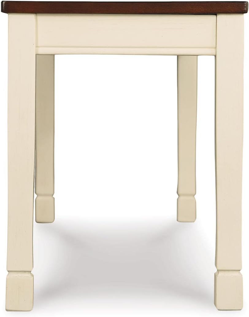 Signature Design by Ashley Whitesburg Cottage Rectangular Dining Bench, Brown & Antique White