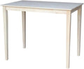 International Concepts Table Top Solid with Wood Bar Height Shaker Legs, 30 by 48-Inch, Unfinished